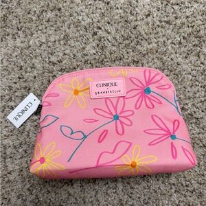 Clinique x Drawbertson Pink Floral Cosmetic Bag
Brand new never used